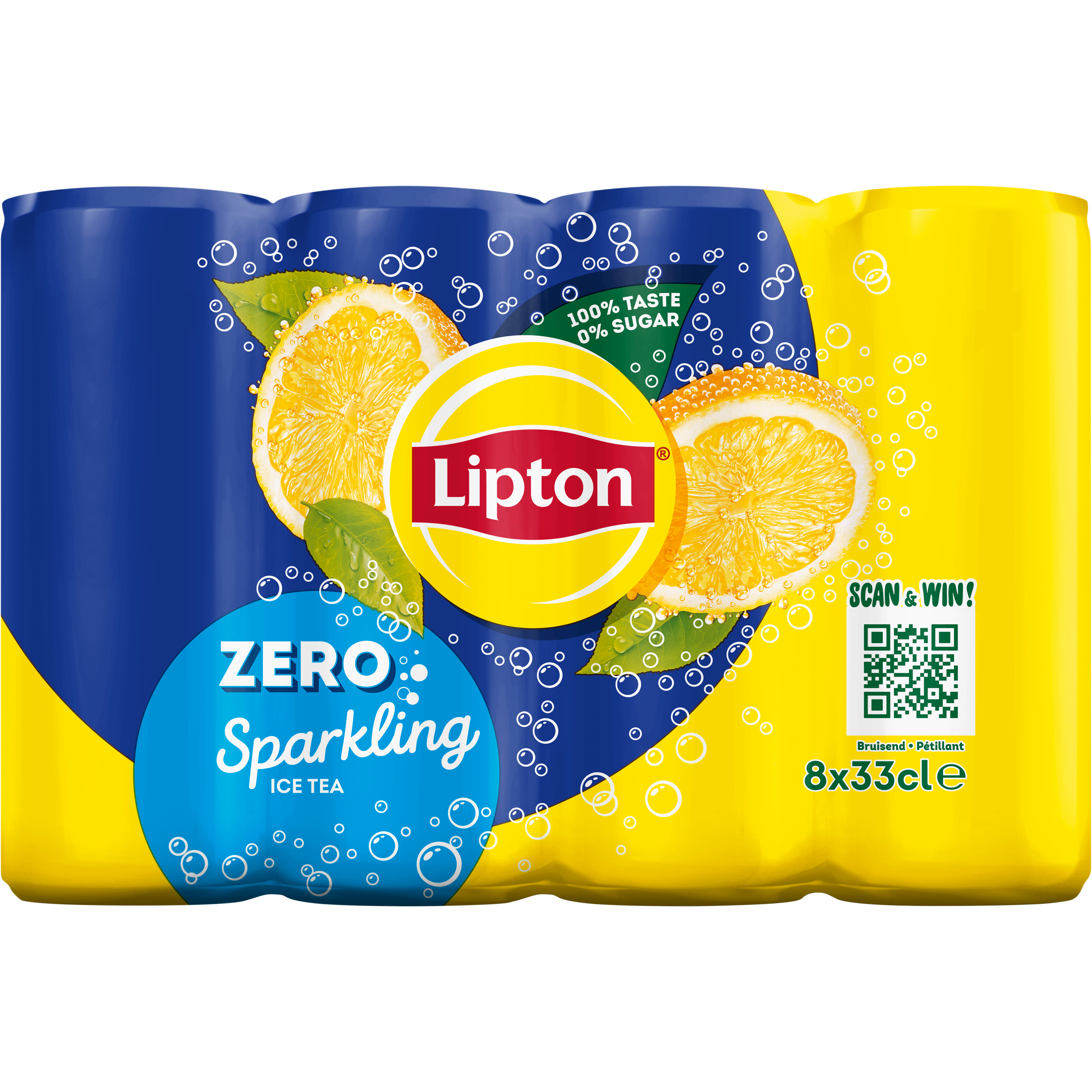Lipton Ice Tea Sparkling Zero 8x33cl