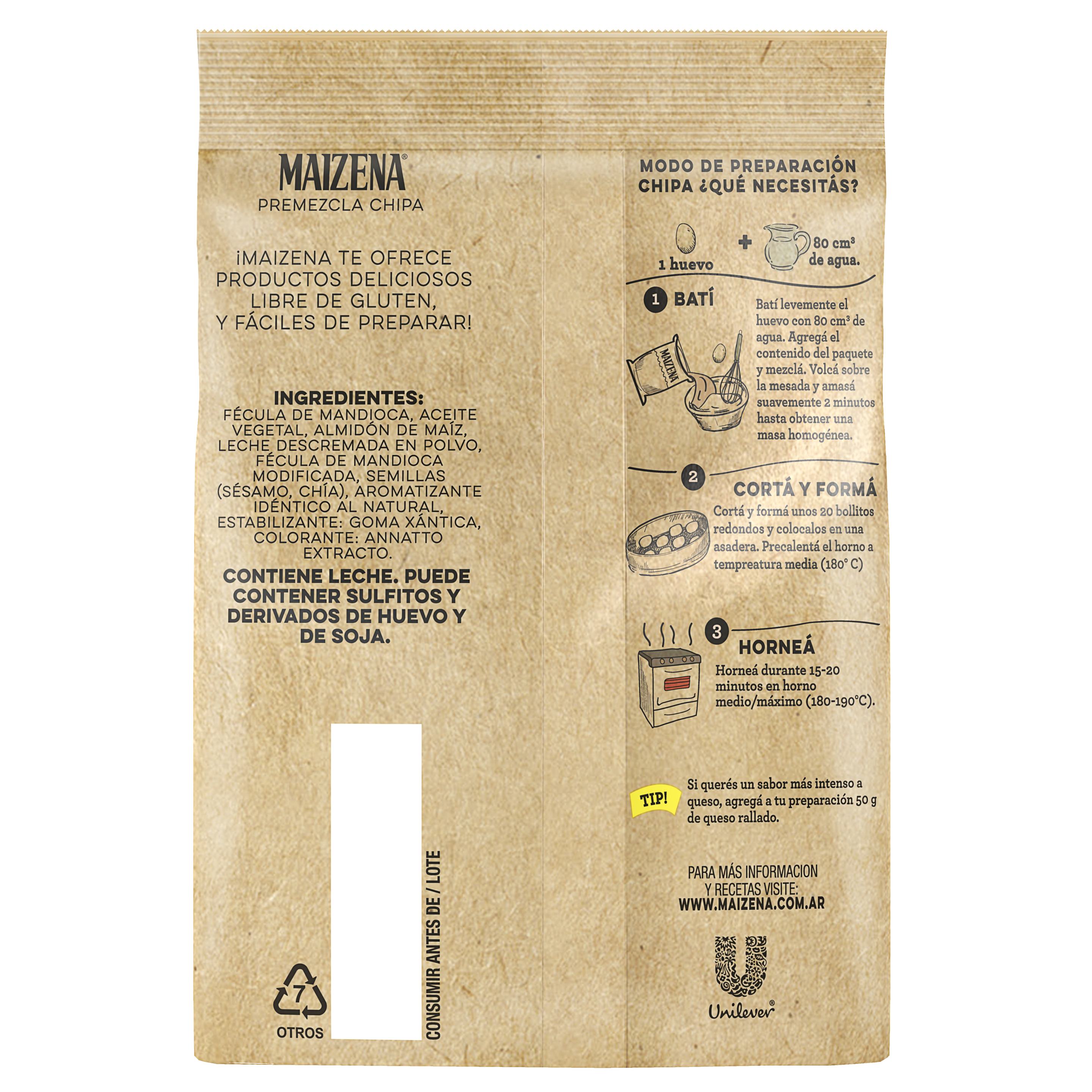 Premezcla de bizcochuelo sabor Chocolate sin TACC - Maizena