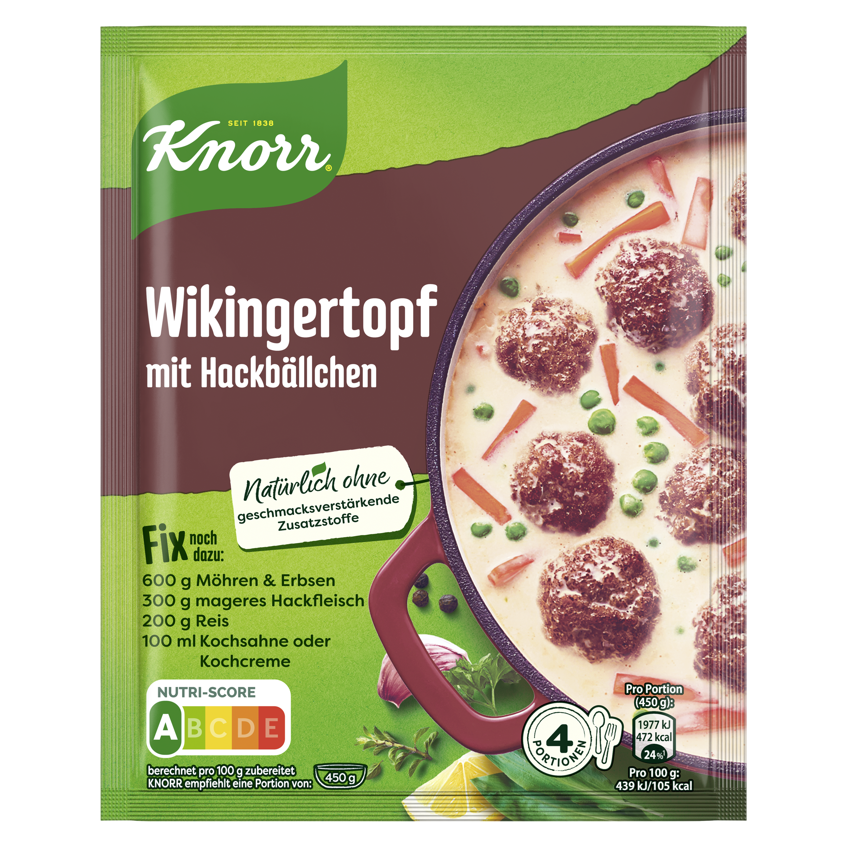 Knorr Familien-Fix Wikingertopf mit Hackbällchen 30 g