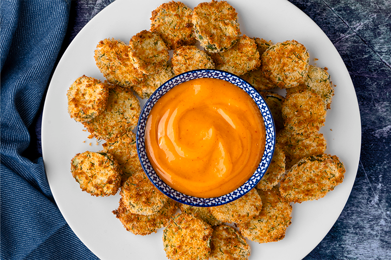 spicy air fried pickles hellmanns