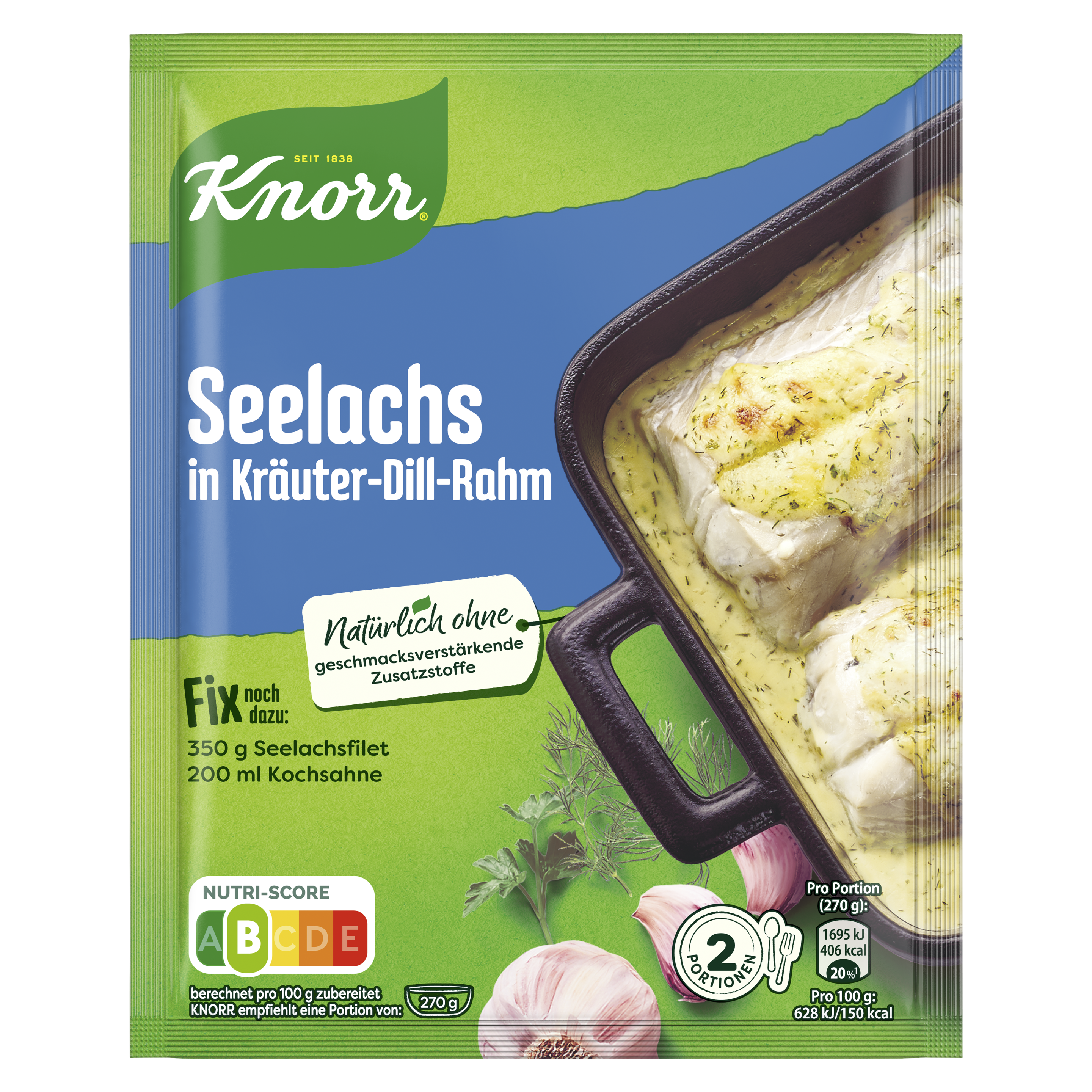 Knorr Fix Seelachs in Kräuter-Dill-Rahm 30 g