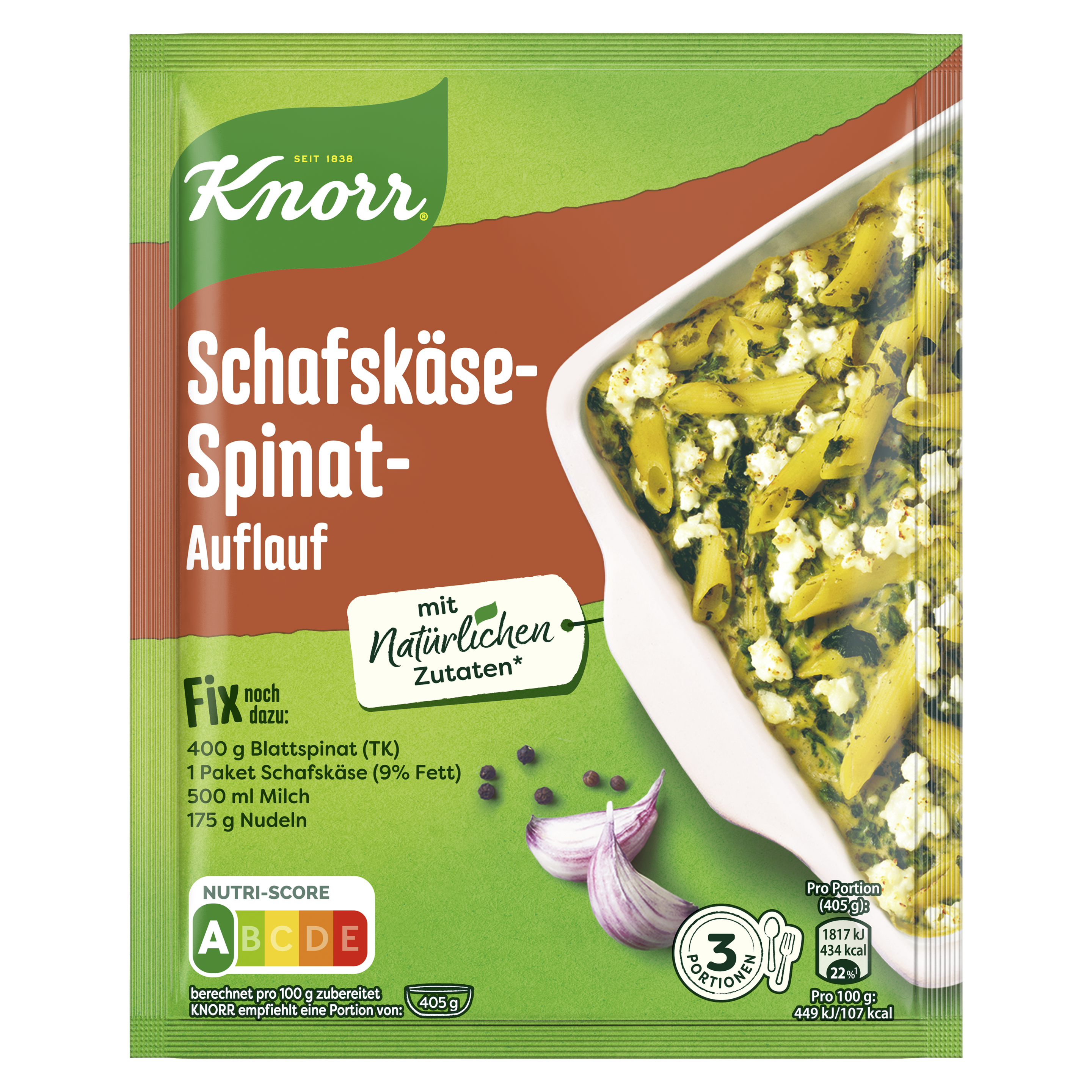 Knorr Fix Spinat-Schafskäse Auflauf 30g