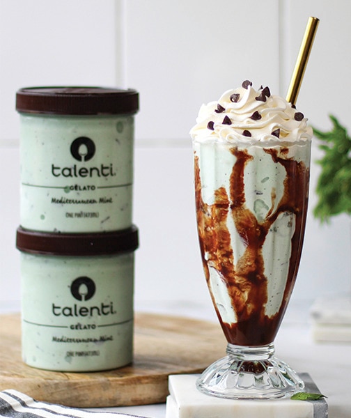 Mint Chocolate Chip Gelato Shake