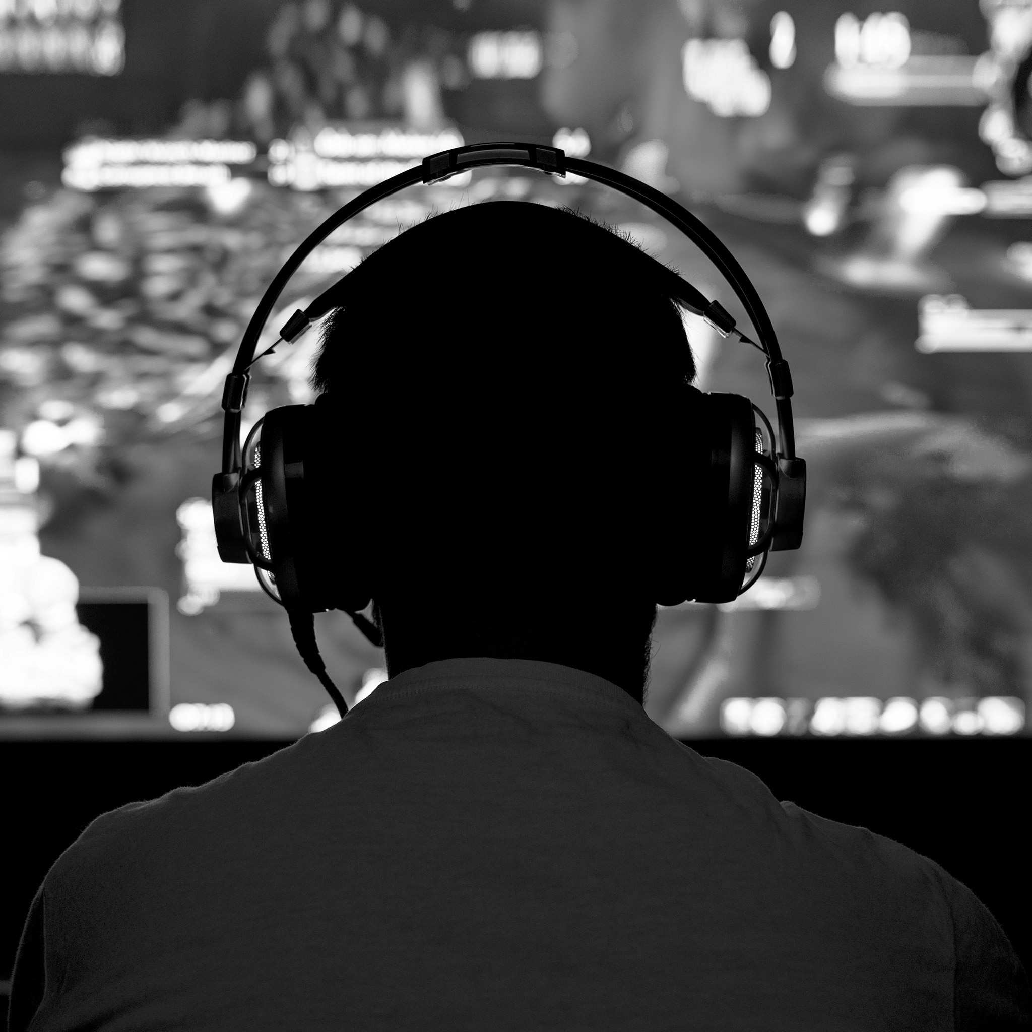 Man with gaming headset