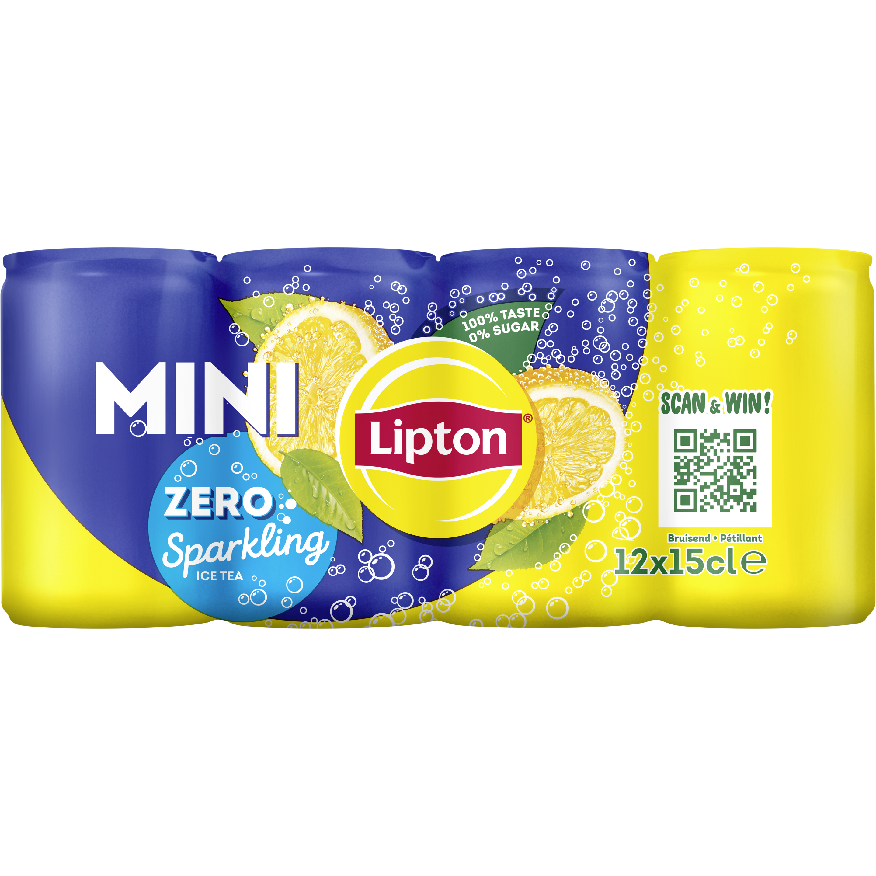 Lipton Ice Tea Sparkling Zero 12x15cl