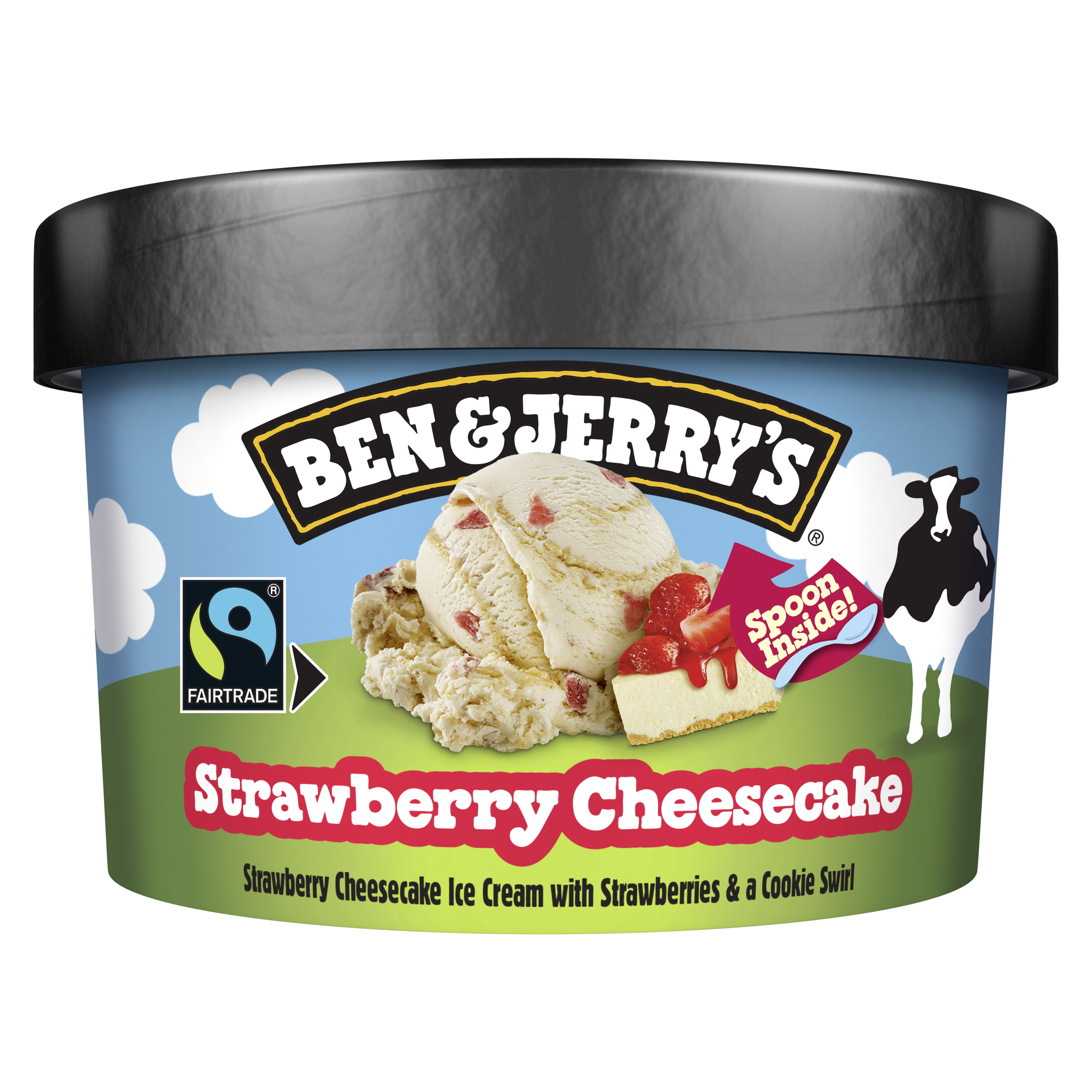 HELADO EN COPA  Ben & Jerry's  STRAWBERRY CHEESECAKE packshot