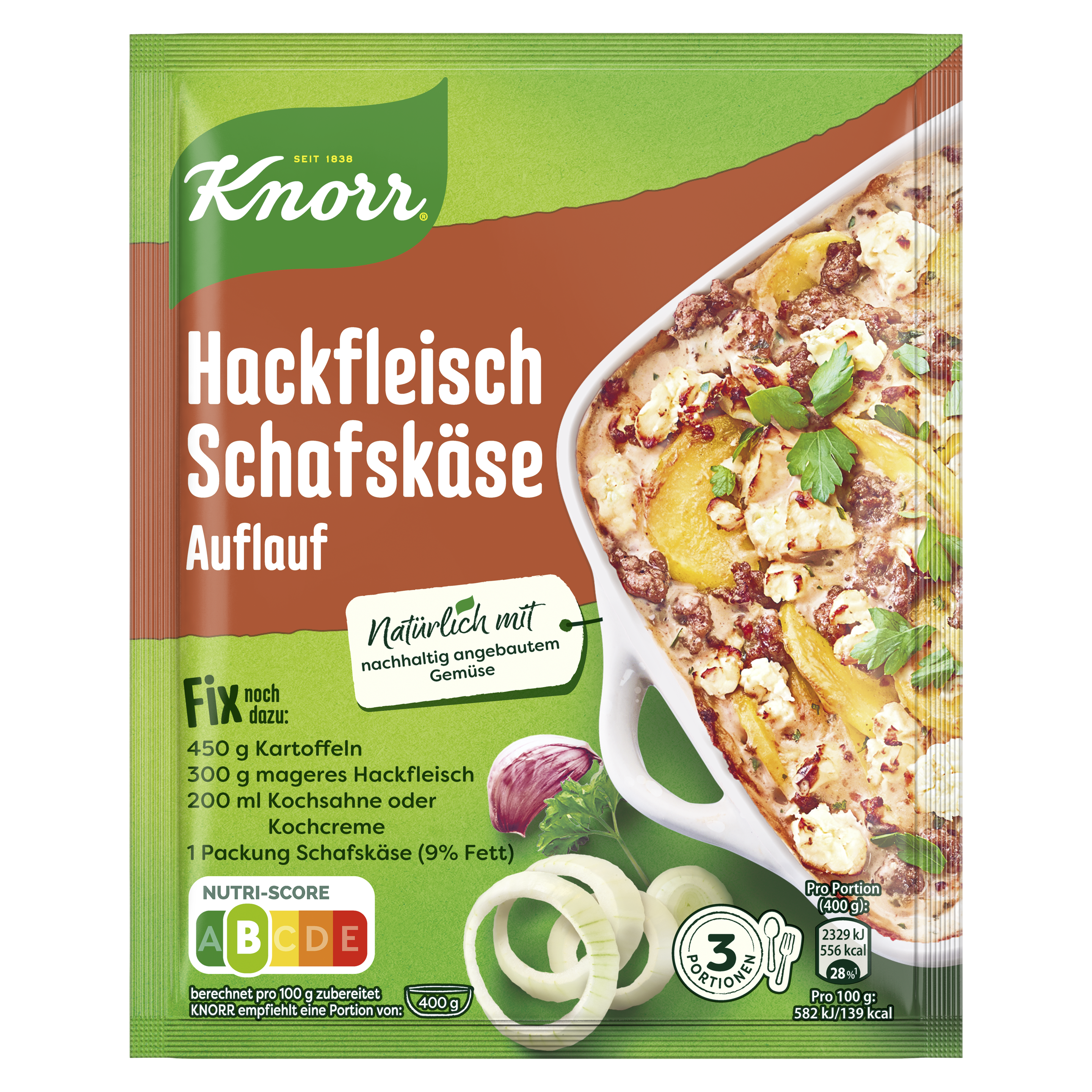 Knorr Fix Hackfleisch Schafskäse-Auflauf 43 g
