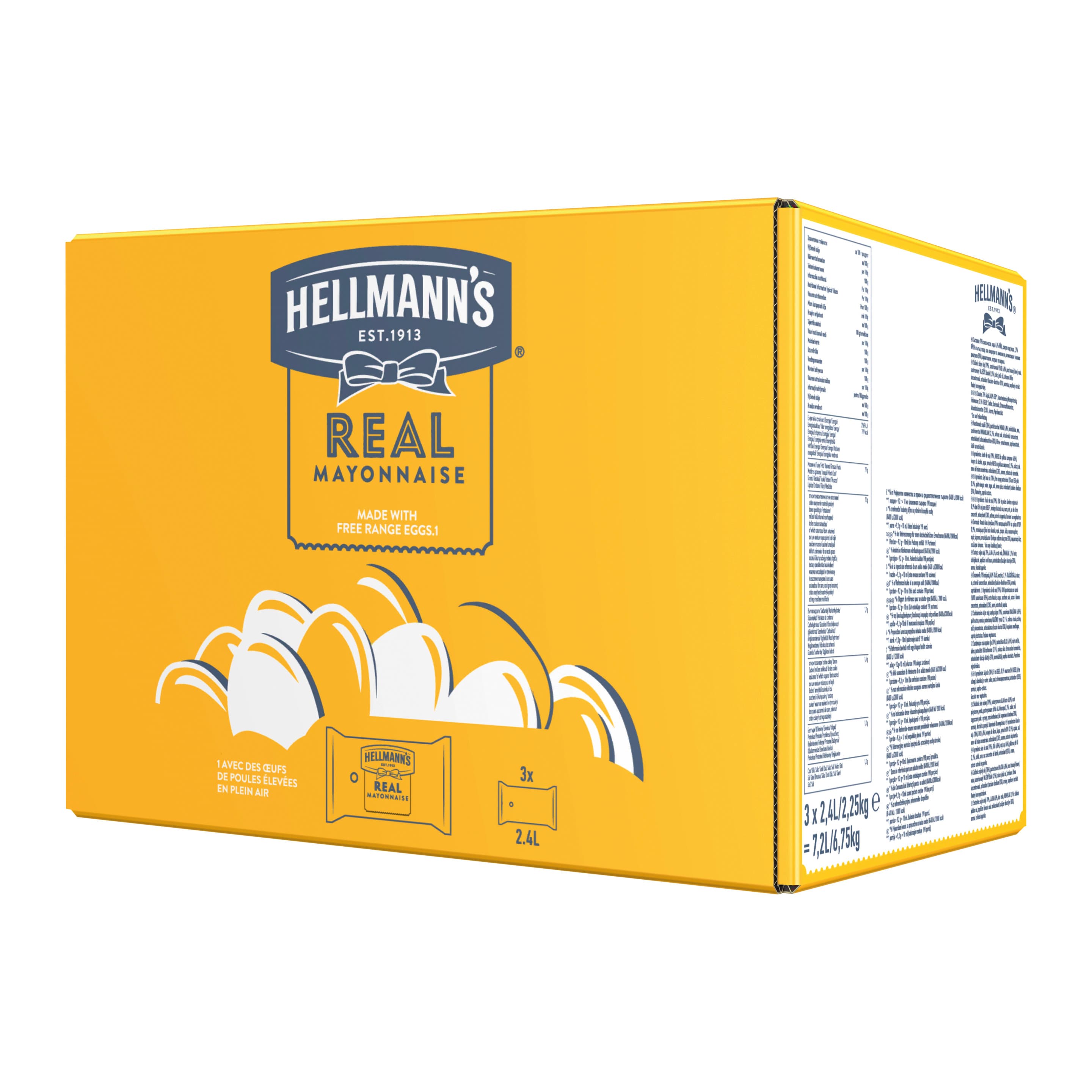 Hellmann's Mayonnaise - Beutel für Dispenser 3 x 2,25 kg