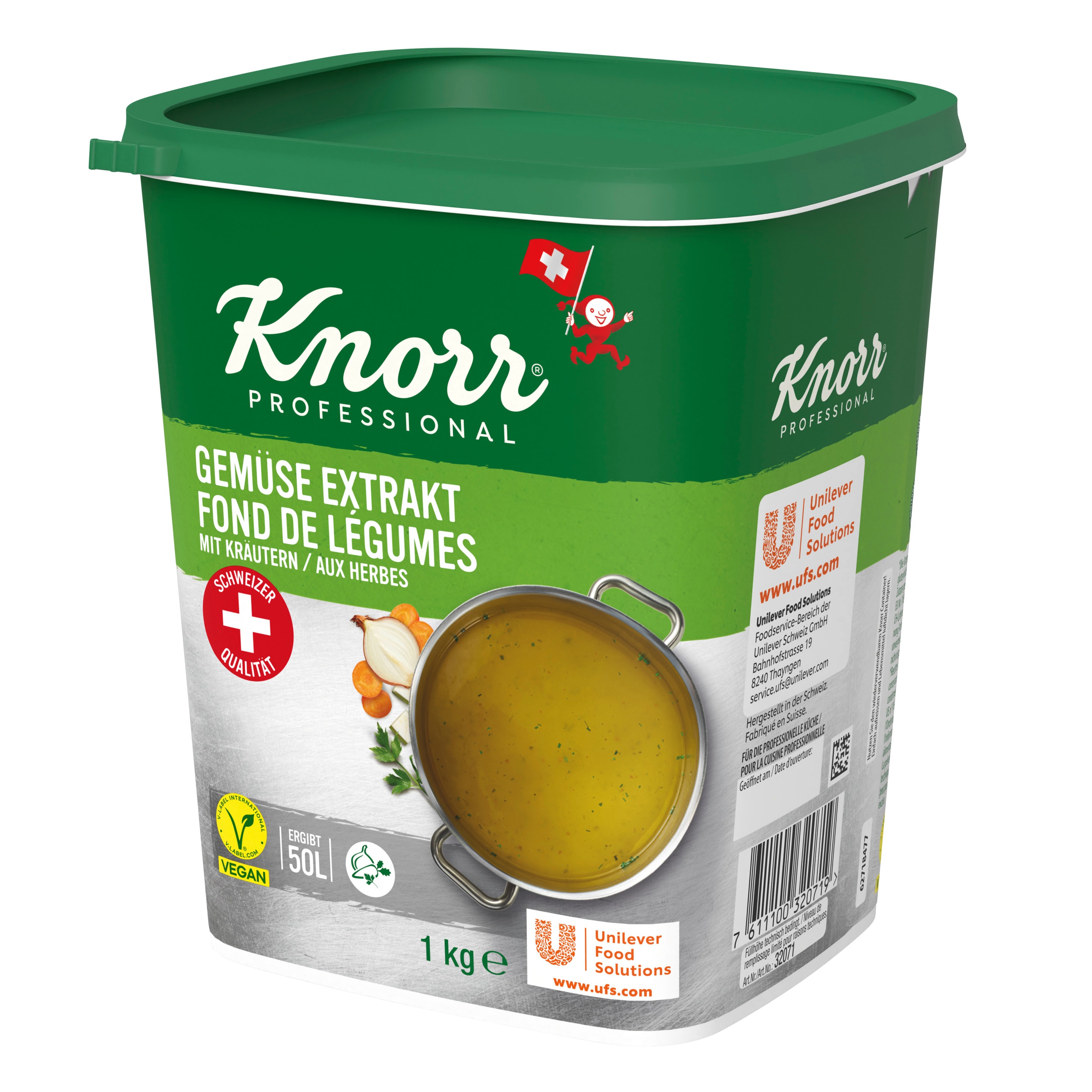 Knorr Professional Gemüse Extraxt mit Kräutern, fettarm (GRANULAT) 1 kg