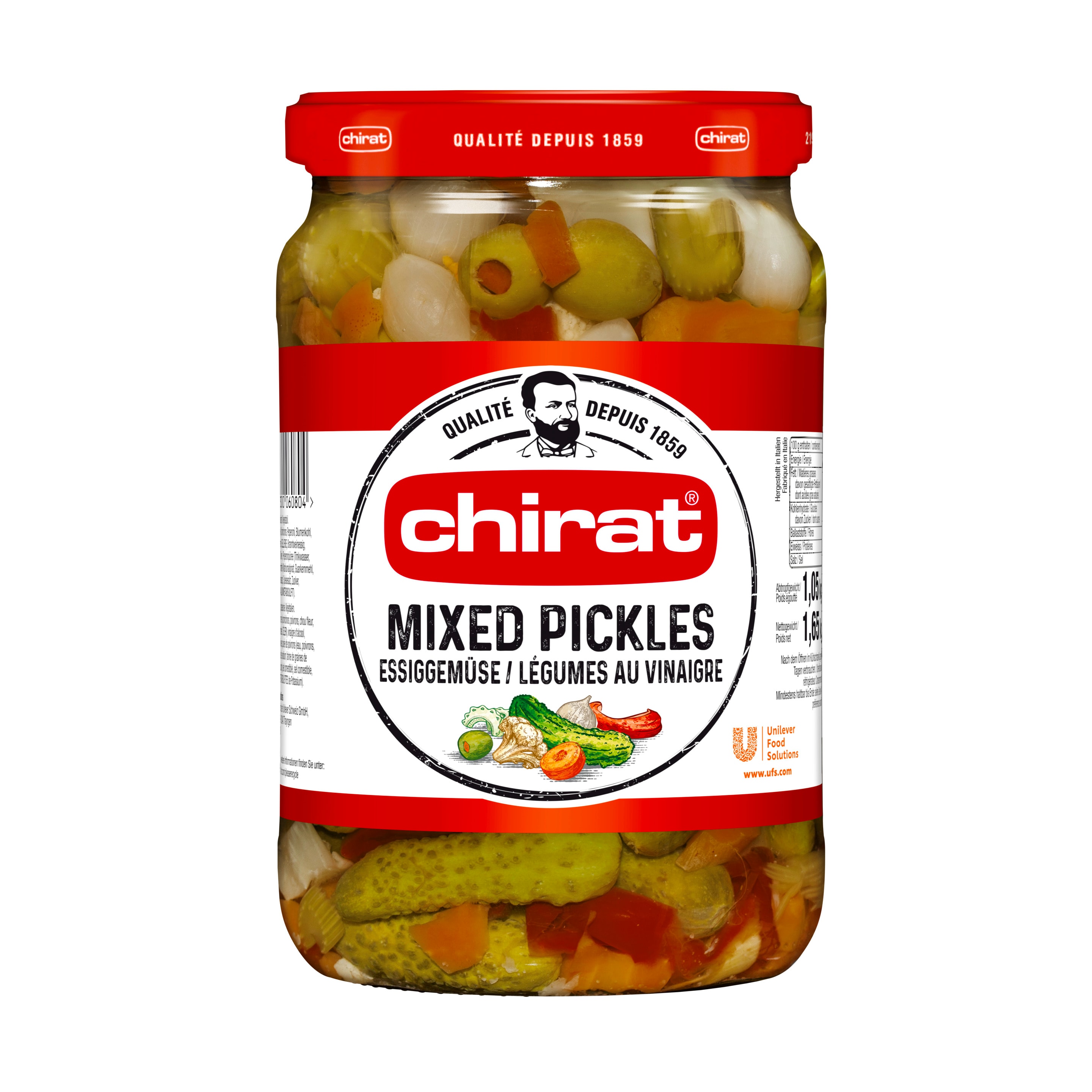 Chirat Mixed Pickles 1.65 kg Glas
