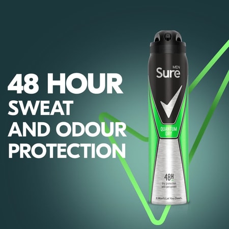 Sure Men 48hr Quantum Dry Antiperspirant Deodorant Spray 200ml