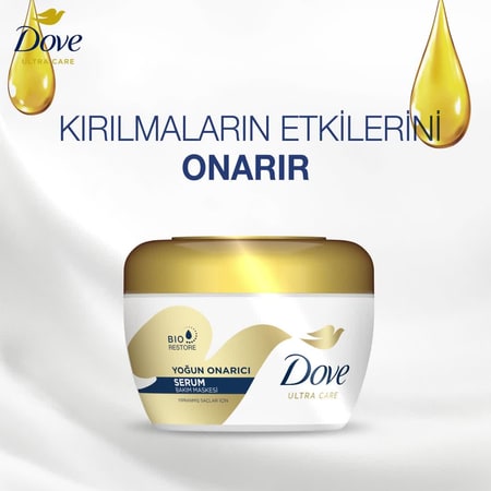 DOVE 1 Minute Serum Saç Bakım Maskesi  Yoğun Onarıcı  160 ml