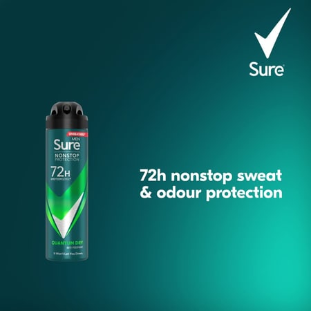 Quantum Dry Nonstop Protection Antiperspirant Deodorant Spray 150ml