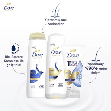 DOVE 1 Minute Serum Saç Bakım Kremi  Uzun Saç Terapisi  170 ml