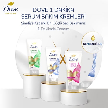 DOVE 1 Minute Serum Saç Bakım Kremi  Yoğun Onarıcı  170 ml